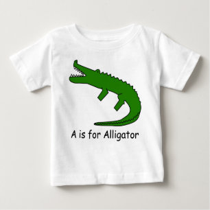 T-shirt Pour Bébé A est pour Alligator