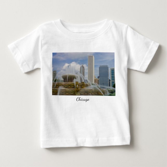 T-shirt Pour Bébé À la fontaine Buckingham (Devant)