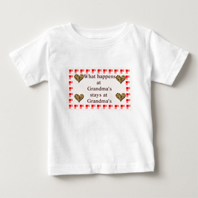 T-shirt Pour Bébé À la grand-maman (Devant)