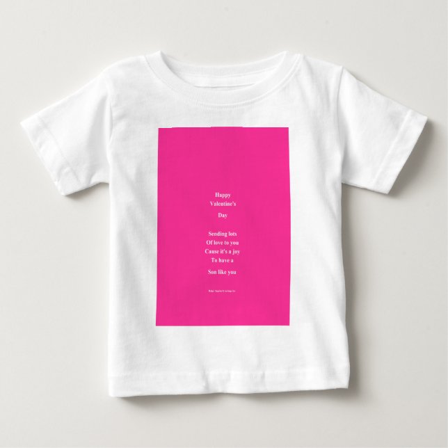 T-shirt Pour Bébé À mon fils Valentine's Day (Devant)