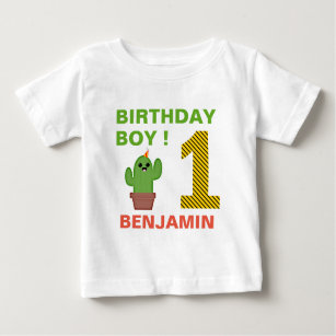 T-shirt Pour Bébé Ă?re fête d'anniversaire de fiesta de cactus
