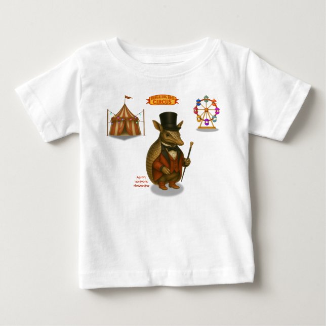 T-shirt Pour Bébé Aaron, maître de piste fourmilier (Devant)