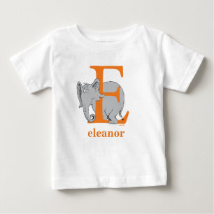 T-shirt Pour Bébé ABC du Dr Seuss : Lettre E - Orange Ajouter Votr