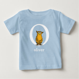 T-shirt Pour Bébé ABC du Dr Seuss : Lettre O - Blanc   Ajouter Votre