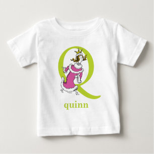 T-shirt Pour Bébé ABC du Dr Seuss : Lettre Q - Vert   Ajouter Votre 