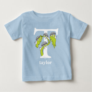 T-shirt Pour Bébé ABC du Dr Seuss : Lettre T - Blanc   Ajouter Votre