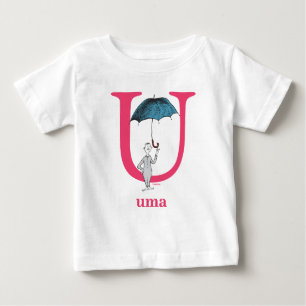 T-shirt Pour Bébé ABC du Dr Seuss : Lettre U - Rose Ajouter Votre