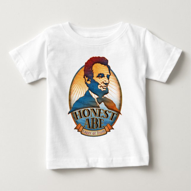 T-shirt Pour Bébé Abe honnête Lincoln (Devant)