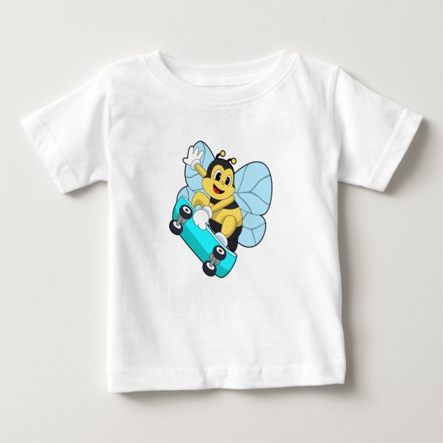 T-shirt Pour Bébé Abee comme patineur avec skateboard (Devant)