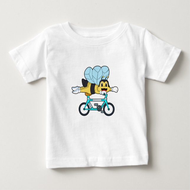 T-shirt Pour Bébé Abeille à vélo (Devant)