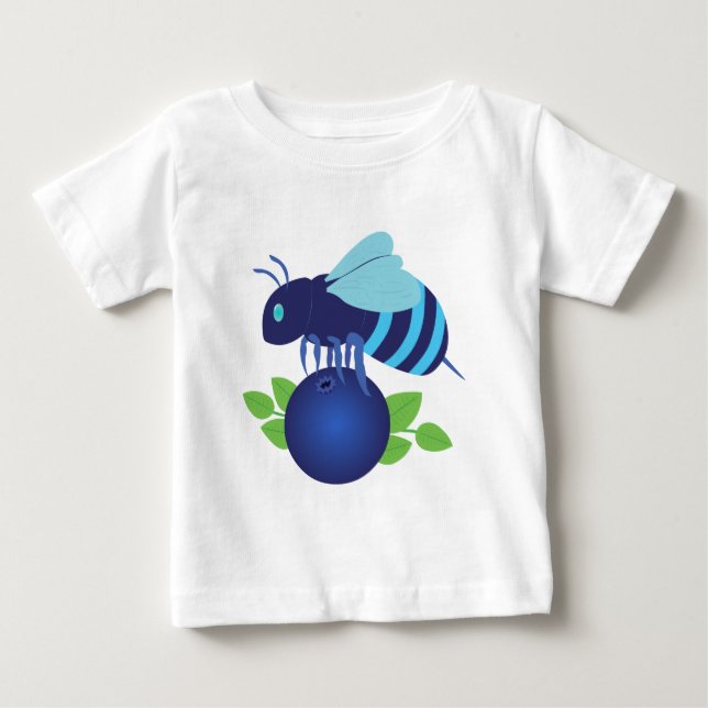 T-shirt Pour Bébé Abeille de bleuet (Devant)