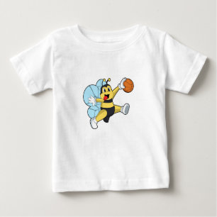 T-shirt Pour Bébé Abeille en tant que joueur de basket-ball avec Bas