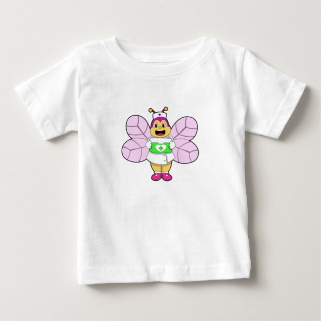 T-shirt Pour Bébé Abeille en tant qu'infirmière avec trousse First a (Devant)