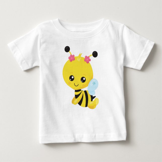 T-shirt Pour Bébé Abeille mignonne, Petite Abeille, Abeille de miel, (Devant)