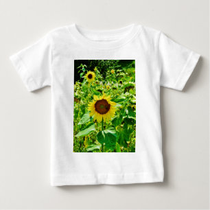 T-shirt Pour Bébé Abeille sur tournesol jaune