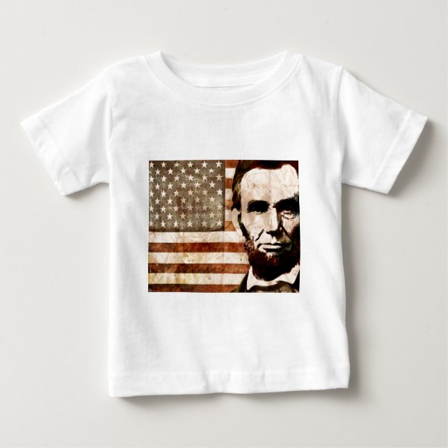 T-shirt Pour Bébé Abraham Lincoln (Devant)