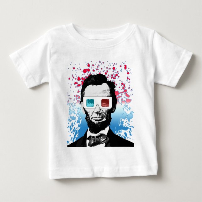 T-shirt Pour Bébé Abraham Lincoln - 3D (Devant)