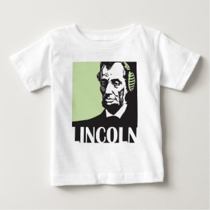 T-shirt Pour Bébé Abraham Lincoln écoutant la musique