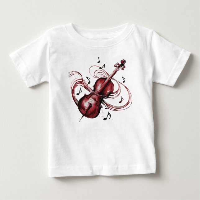 T-shirt Pour Bébé Abstract Violin Baby Jersey (Devant)