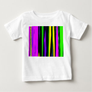 T-shirt Pour Bébé Abstrait Mardi Gras Stripes