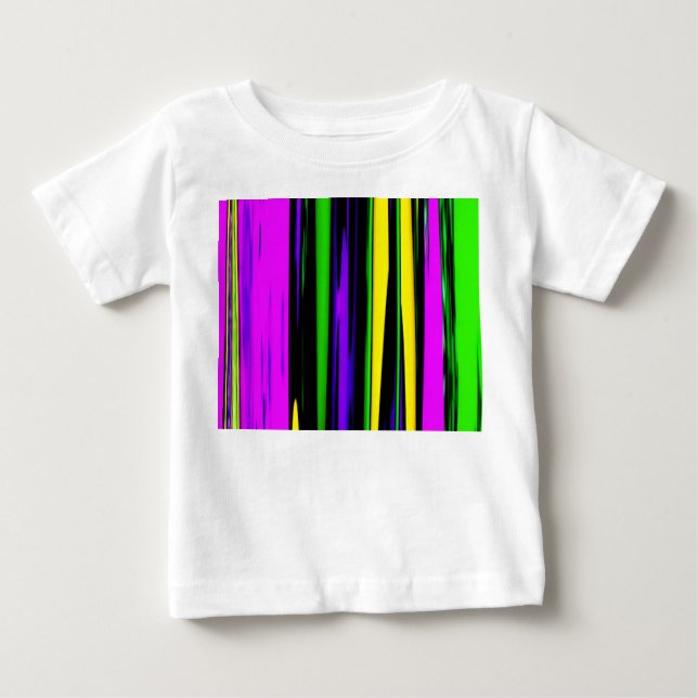 T-shirt Pour Bébé Abstrait Mardi Gras Stripes (Devant)