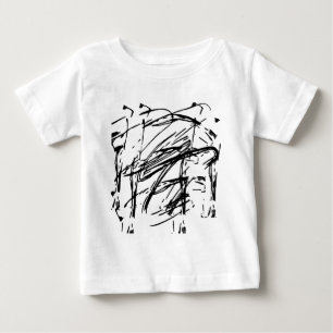 T-shirt Pour Bébé Abstrait noir et blanc