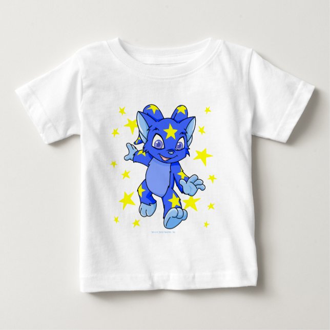 T-shirt Pour Bébé Acara étoilé Excited avec l'éclat d'étoile (Devant)