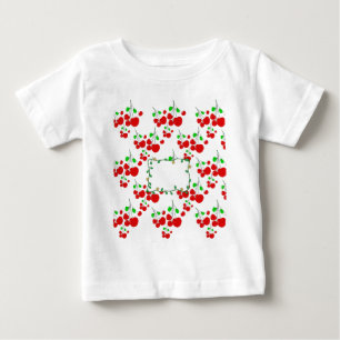 T-shirt Pour Bébé Accessoires de motif de cerisier rouge personnalis