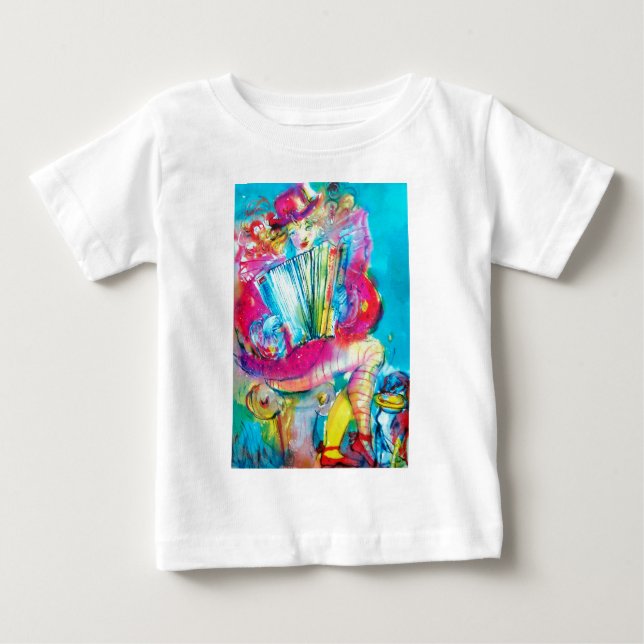 T-SHIRT POUR BÉBÉ ACCORDION PLAYER DANS LA NUIT (Devant)