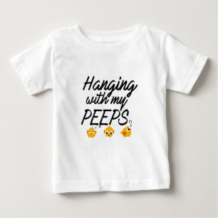 T-shirt Pour Bébé Accrocher avec mes piaulements - conception