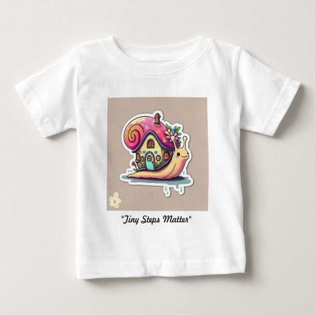 T-shirt Pour Bébé "Accueil sur mon dos" (Devant)
