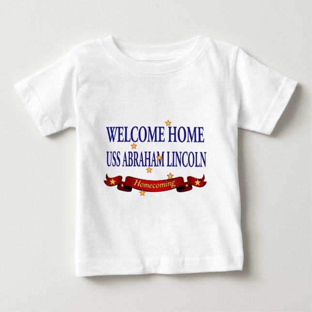 T-shirt Pour Bébé Accueil USS Abraham Lincoln (Devant)