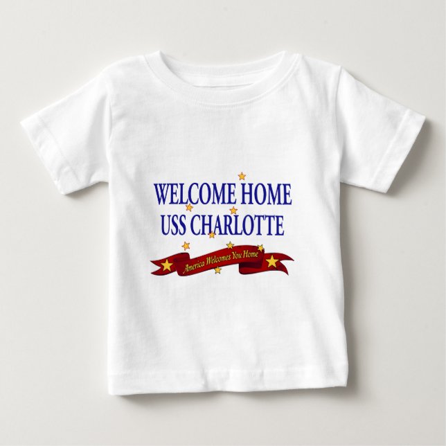 T-shirt Pour Bébé Accueil USS Charlotte (Devant)