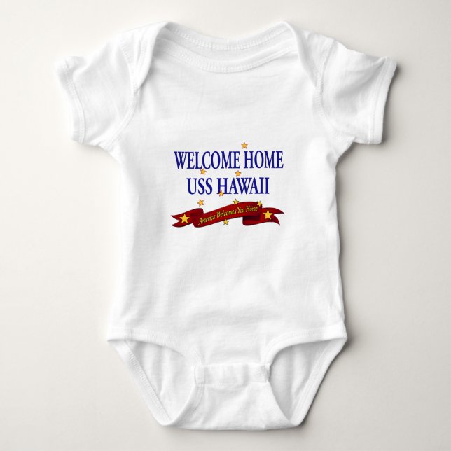 T-shirt Pour Bébé Accueil USS Hawaii (Devant)