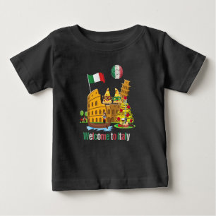 T-shirt Pour Bébé Accueil vers l'Italie