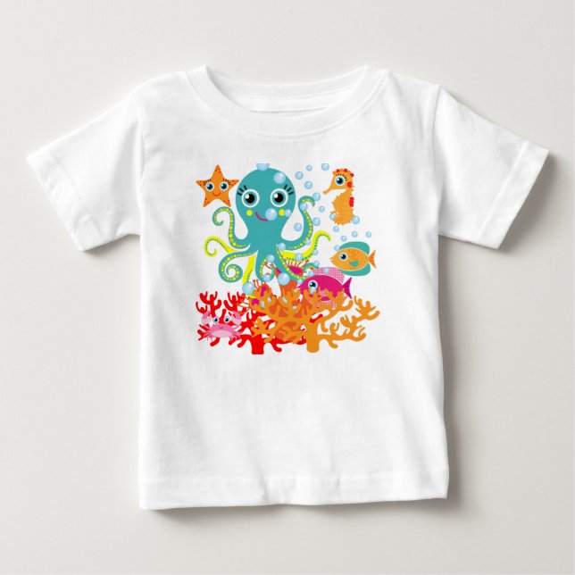T-shirt Pour Bébé Accueil vers l'océan (Devant)