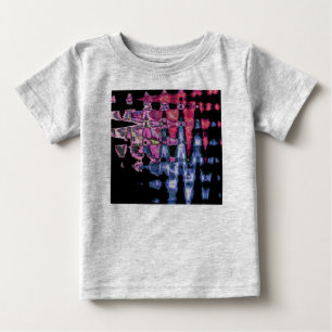 T-shirt Pour Bébé Achempong Synthwave Moderne : Abstrait Bleu Rose 