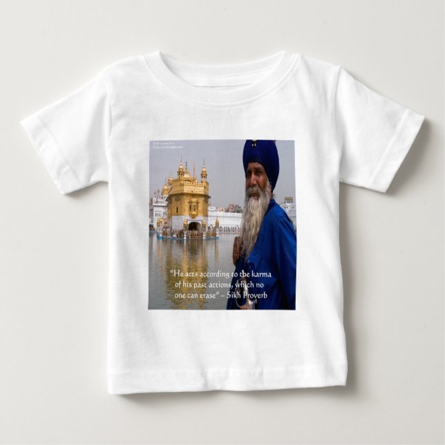 T-shirt Pour Bébé Actions/Karma proverbe sikh (Devant)