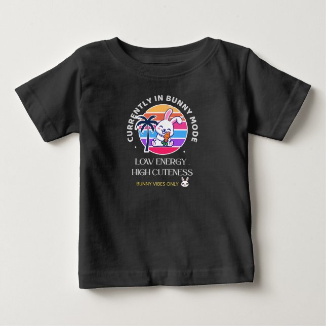 T-shirt Pour Bébé Actuellement en mode lapin  (Devant)
