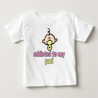 T-shirt Pour Bébé Addicé à mon paci (fille)