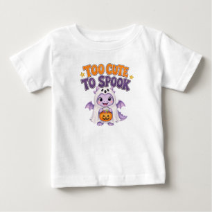 T-shirt Pour Bébé Adorable bébé dragon fantôme violet Halloween