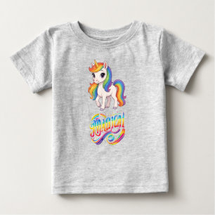 T-shirt Pour Bébé Adorable Body Manches Arc-en-ciel Licorne pour Béb