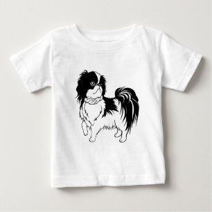 T-shirt Pour Bébé Adorable Chemise bébé chien noir et blanc