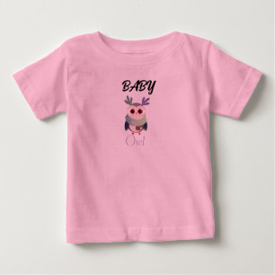 T-shirt Pour Bébé Adorable Chevêche de Bébé Graphic T-shirt noir - m