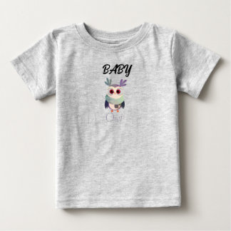 T-shirt Pour Bébé Adorable Chevêche de Bébé Graphic T-shirt noir - m