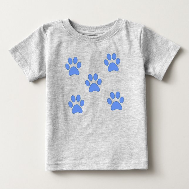 T-shirt Pour Bébé Adorable Empreinte de patte (Devant)