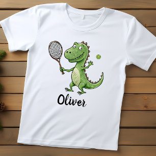 T-shirt Pour Bébé Adorable joueur de tennis T-Rex personnalisé