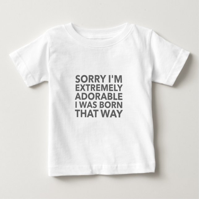 T-shirt Pour Bébé Adorable Né Ainsi (Devant)