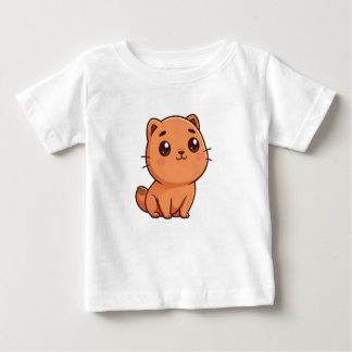 T-shirt Pour Bébé Adorable Orange Kitten