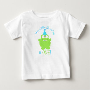 T-shirt Pour Bébé Adorable Petit Monstre Premier Anniversaire T-shir